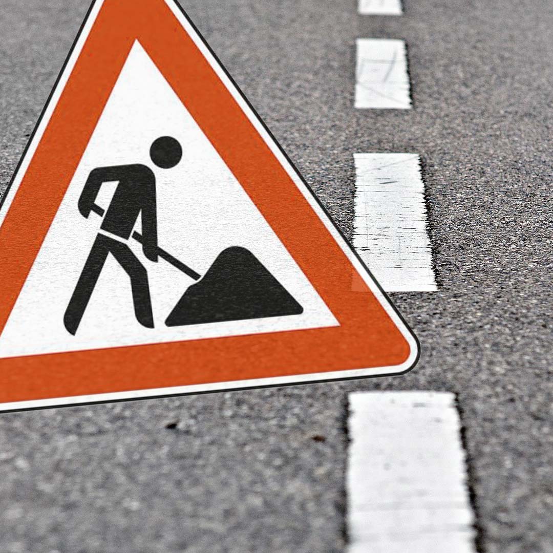Baumaßnahme Fahrbahn