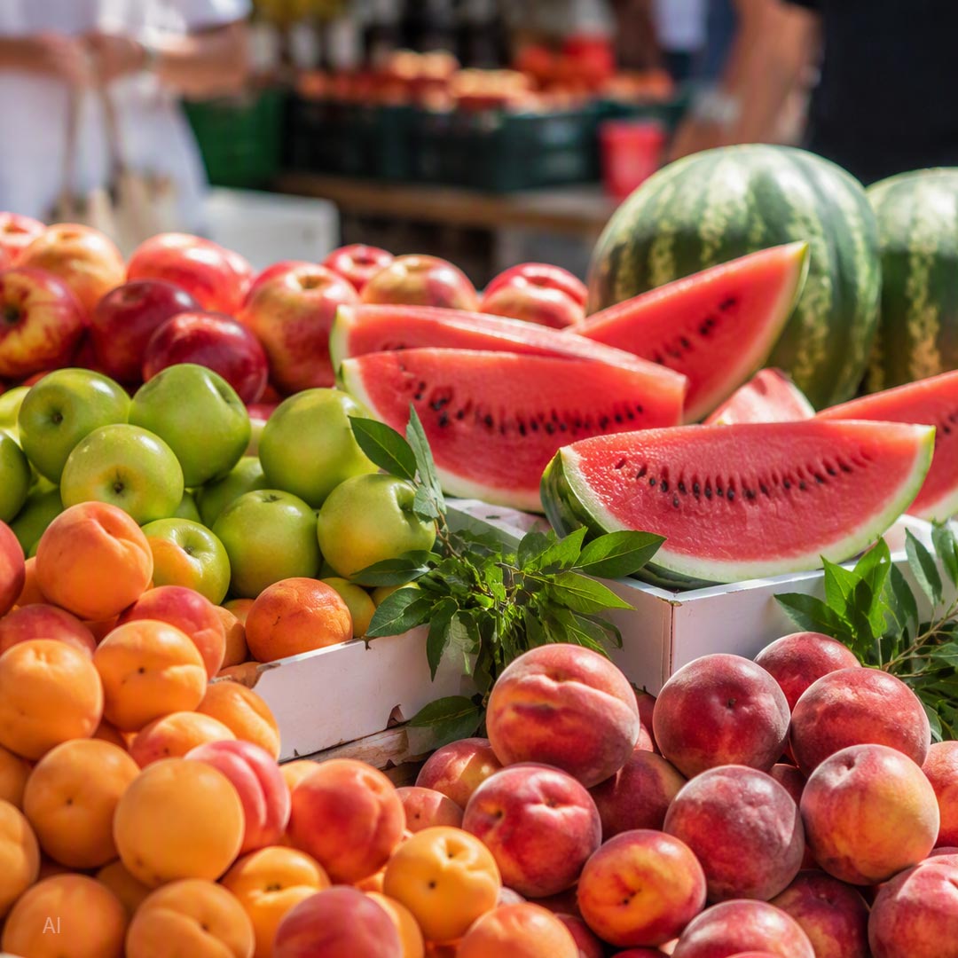 Wochenmarkt im Sommer