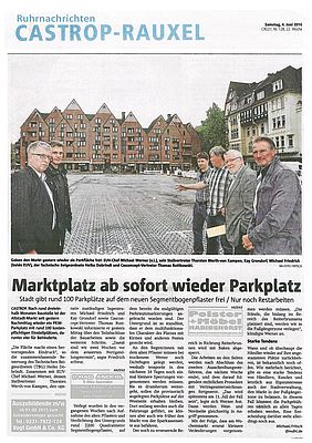 PARKFLÄCHE AM MARKTPLATZ WIEDER FREIGEGEBEN!