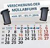 VERSCHIEBUNG DER MÜLLABFUHR