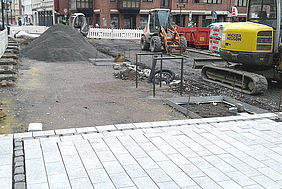 ARBEITEN AUF DEM MARKTPLATZ SIND WIEDER ANGELAUFEN