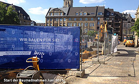 DIE NEUEN BAUSTELLENBANNER AM MARKTPLATZ