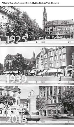 DIE NEUEN BAUSTELLENBANNER AM MARKTPLATZ