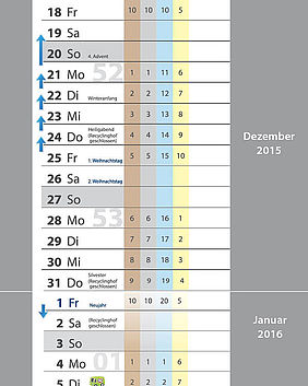 VERSCHIEBUNG DER ABFUHRTERMINE ZU WEIHNACHTEN & SILVESTER